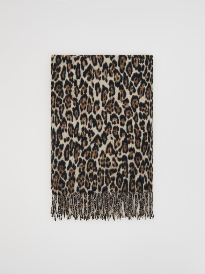 Szalik w panterkę - wielobarwny