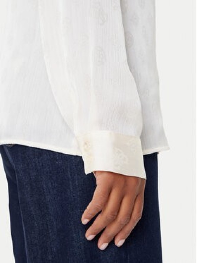 Guess Koszula W5YH1A WHCR2 Écru Regular Fit