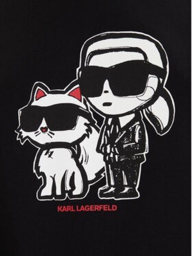 KARL LAGERFELD T-Shirt A1W17129 Czarny Regular Fit