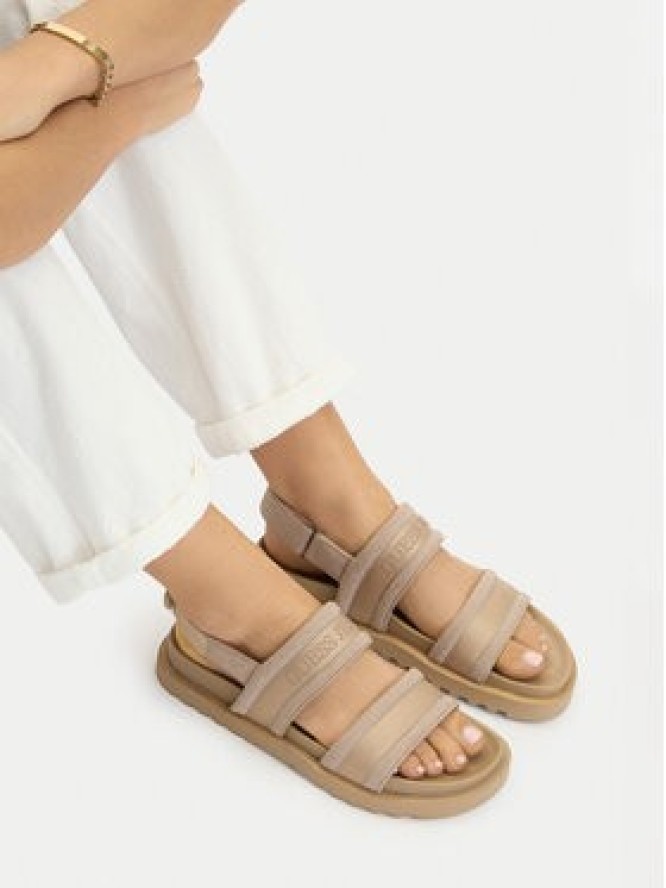 Guess Jeans Sandały EO-GJ2122 Beżowy ciemny