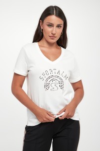 T-shirt damski z logo SPORTALM