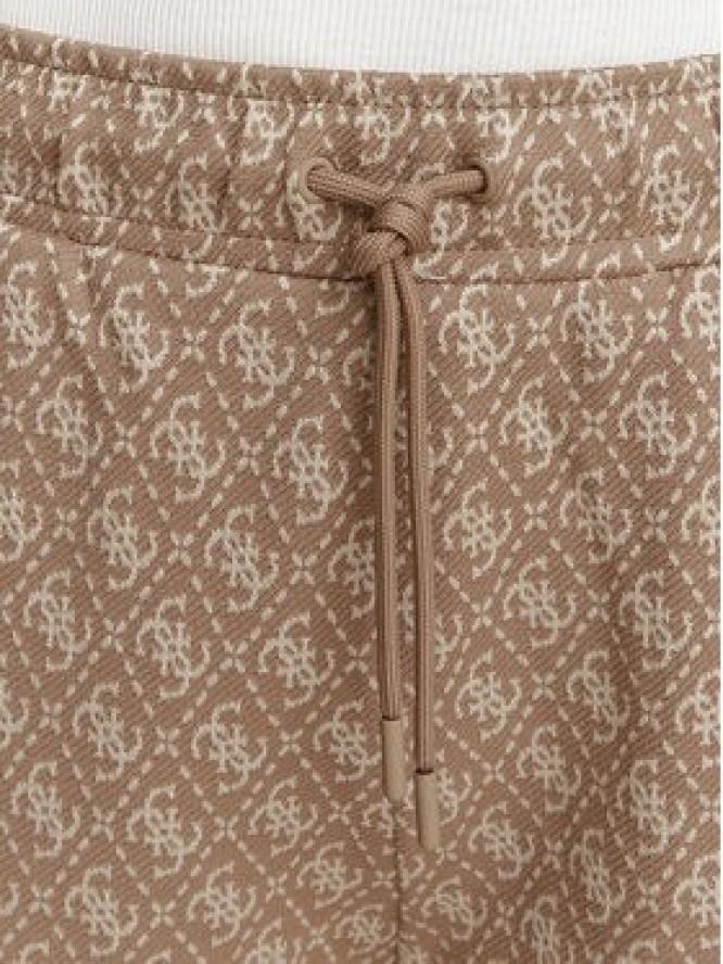 Guess Spodnie dresowe V6YB27 K5181 Brązowy jasny Relaxed Fit