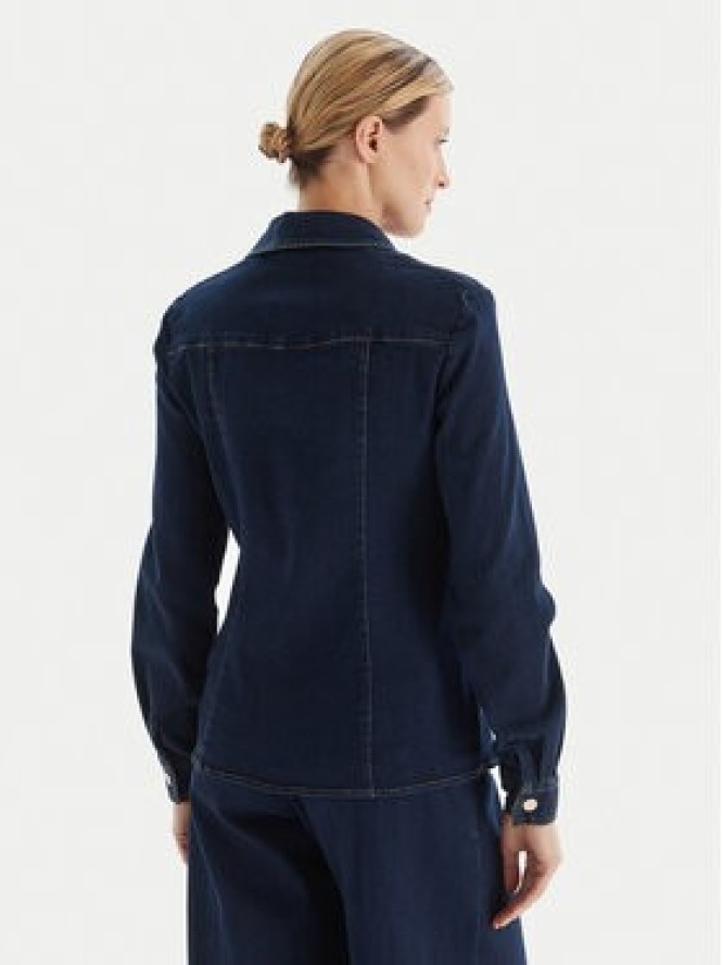 Fracomina Koszula jeansowa FS25WT6004W78201 Granatowy Regular Fit