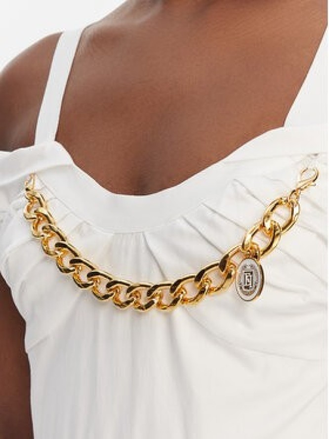 Elisabetta Franchi Sukienka koktajlowa AB-921-61E2-V590 Biały Regular Fit