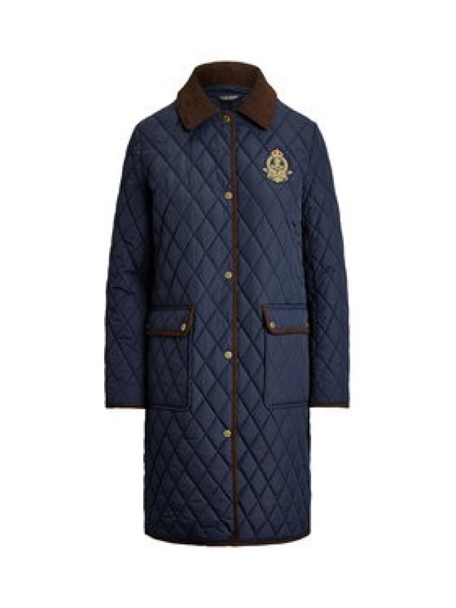LAUREN RALPH LAUREN Kurtka przejściowa Crested 3/4 Quilt 297P18059004 Granatowy Regular Fit