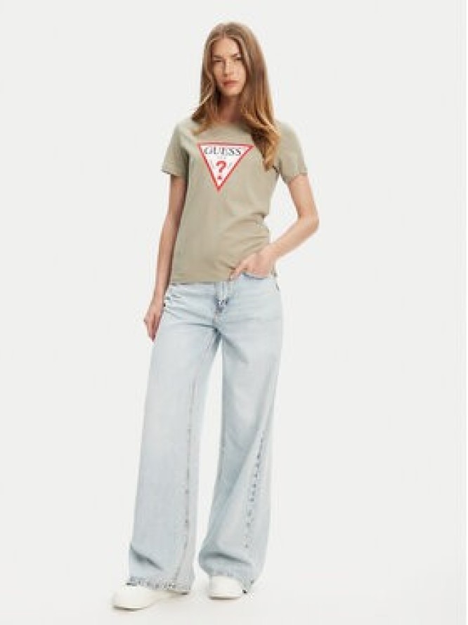 Guess T-Shirt W1YI1B I3Z14 Zielony Regular Fit