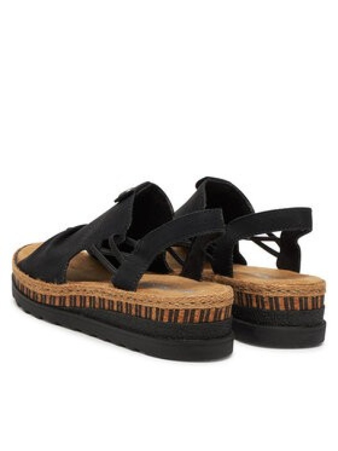 Rieker Sandały V7972-00 Czarny