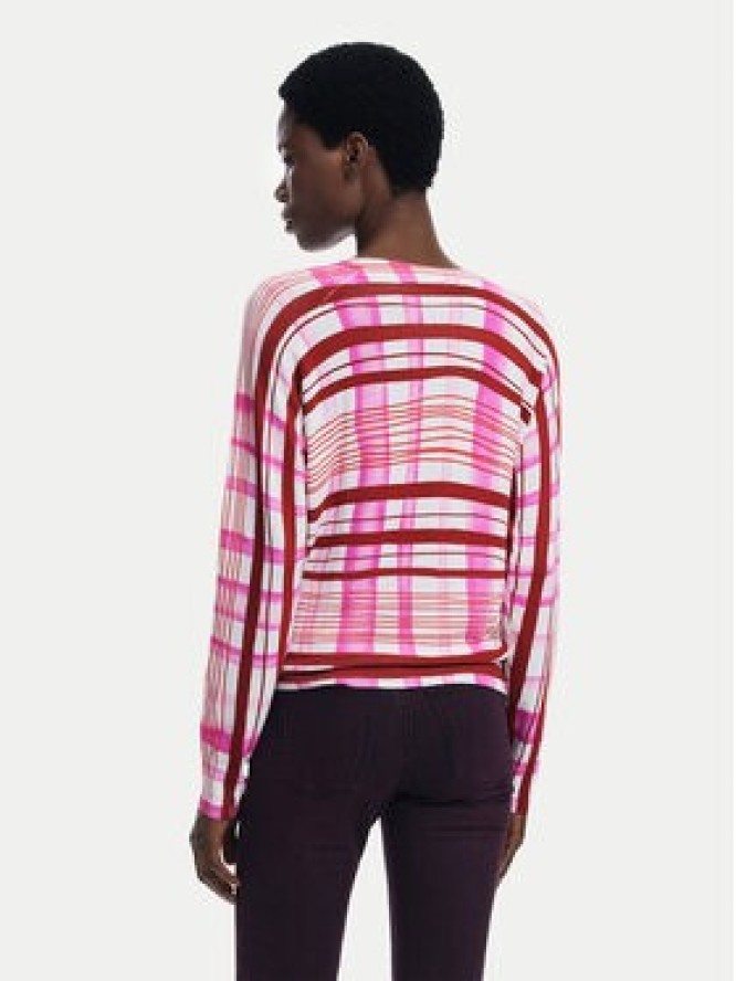 Desigual Sweter Noruega 25WWJF41 Czerwony Regular Fit