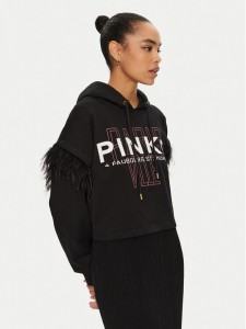 PINKO Bluza 103129 A1LU Czarny Regular Fit