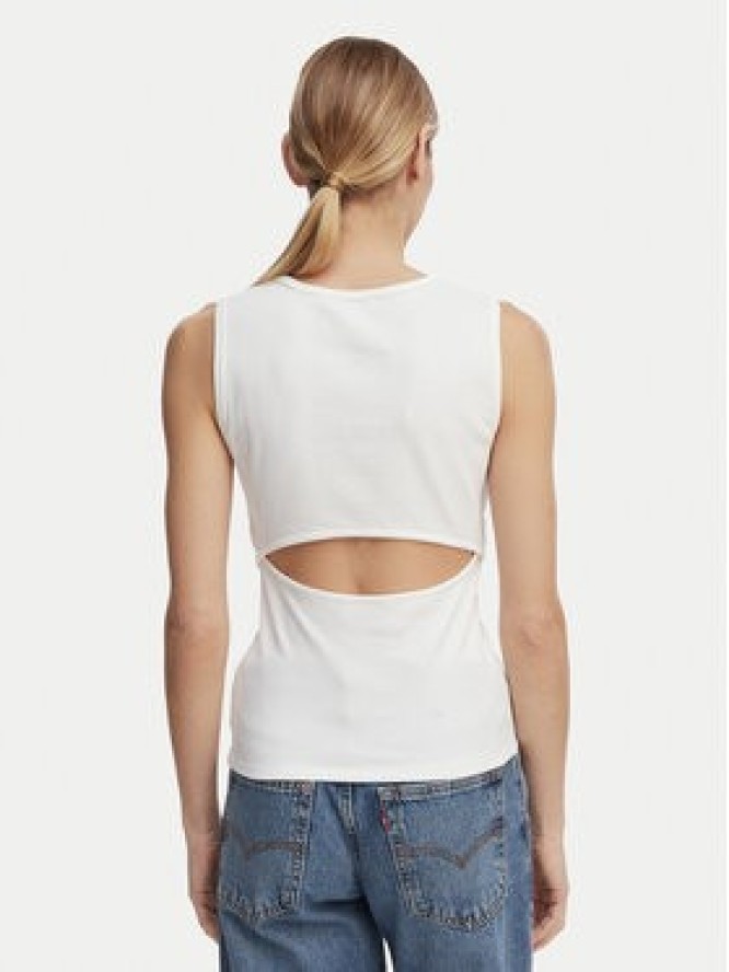 Calvin Klein Jeans Top LV047F246G Biały Slim Fit