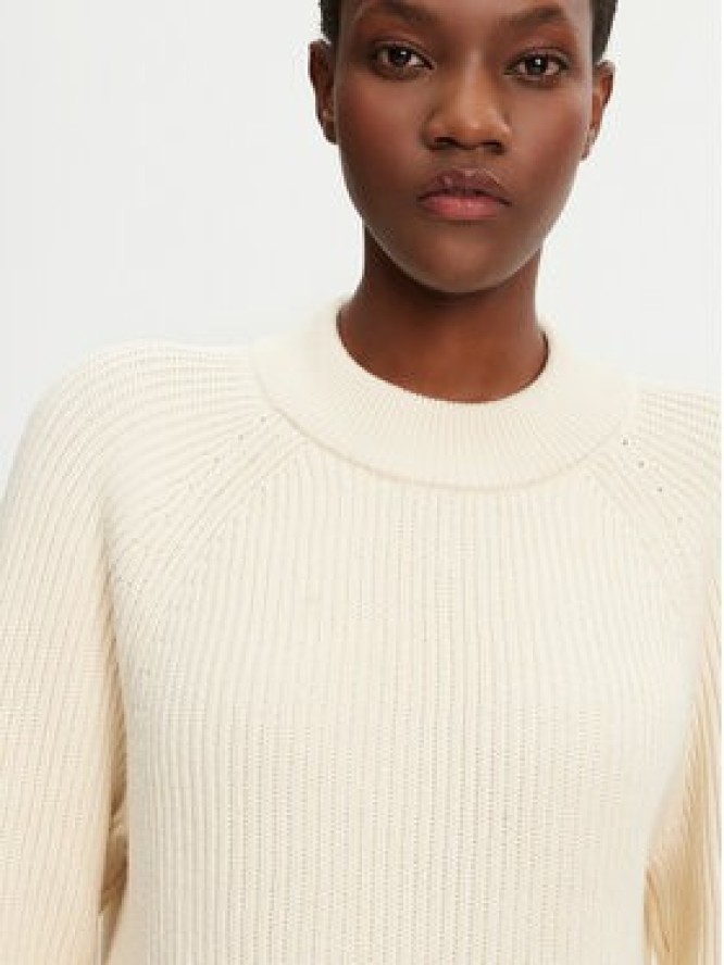 AMI Paris Sweter FKS024.KN0031 Écru Regular Fit