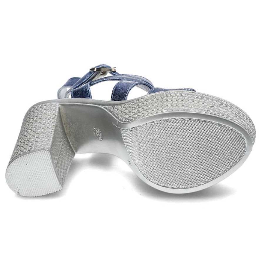 Niebieskie Sandały Simen Damskie Eleganckie Buty