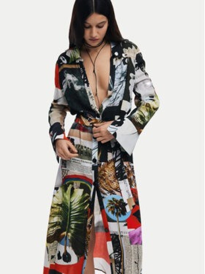 Desigual Sukienka koszulowa Collage 25SWVW45 Kolorowy Regular Fit