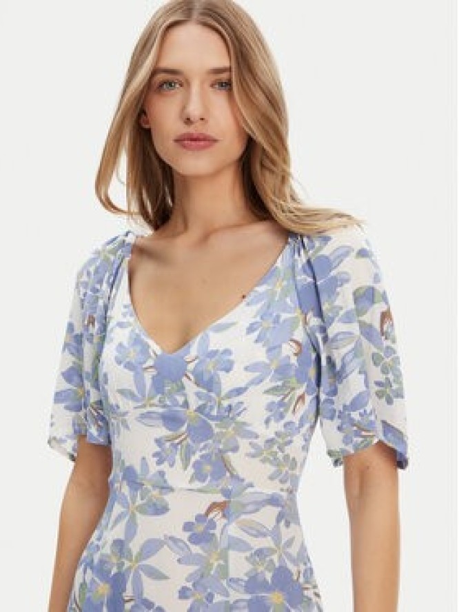 Roxy Sukienka letnia Mercado Mini Crepe ERJWD03868 Biały Regular Fit