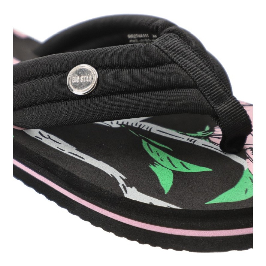 Czarne Japonki Big Star Basenowe Obuwie Damskie