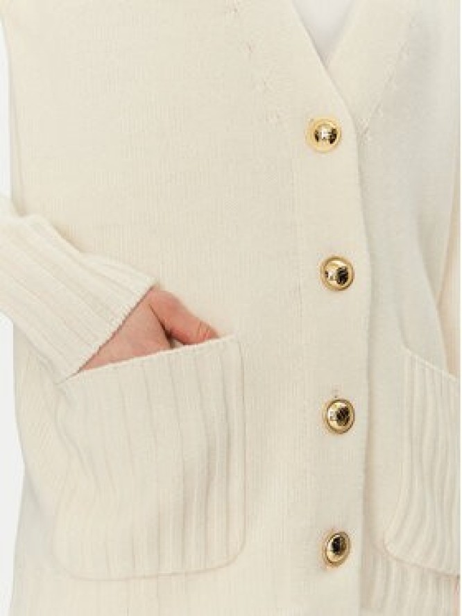 Luisa Spagnoli Kardigan Canolo 58505 Écru Regular Fit