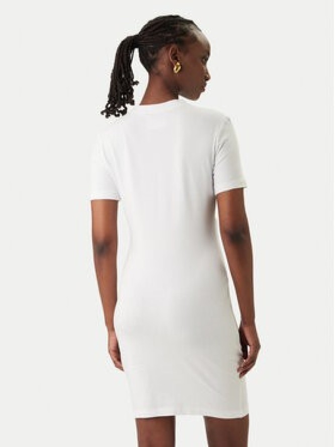 Versace Jeans Couture Sukienka codzienna 80HAOE01 CJ02E Biały Slim Fit