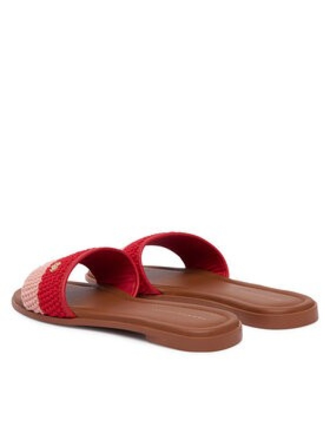Tommy Hilfiger Klapki Th Flat FW0FW09513 Czerwony