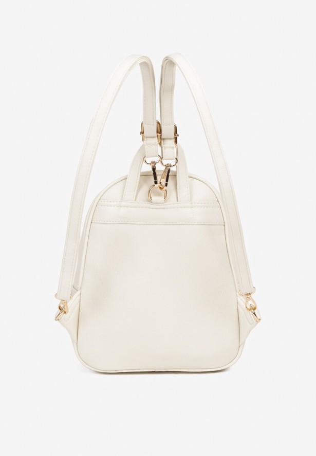 Beżowy Plecak z Odpinanymi Paskami z Regulacją i Suwakami Icenatia