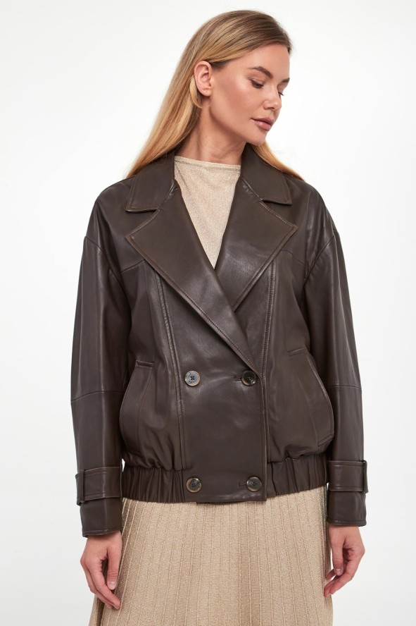 Kurtka damska ramoneska skórzana Matras MARELLA SPORT