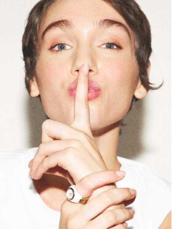 Fossil Zegarek Watch Ring ES5412 Biały