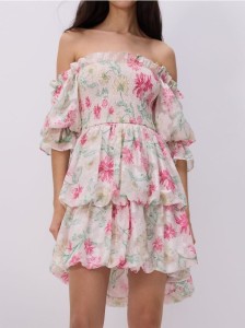 Sukienka typu bombka - wielobarwny