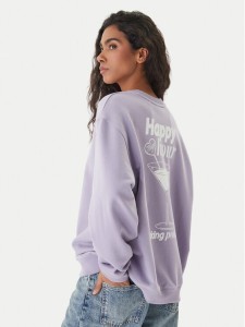 HUGO Bluza Classic 50560782 Fioletowy Relaxed Fit