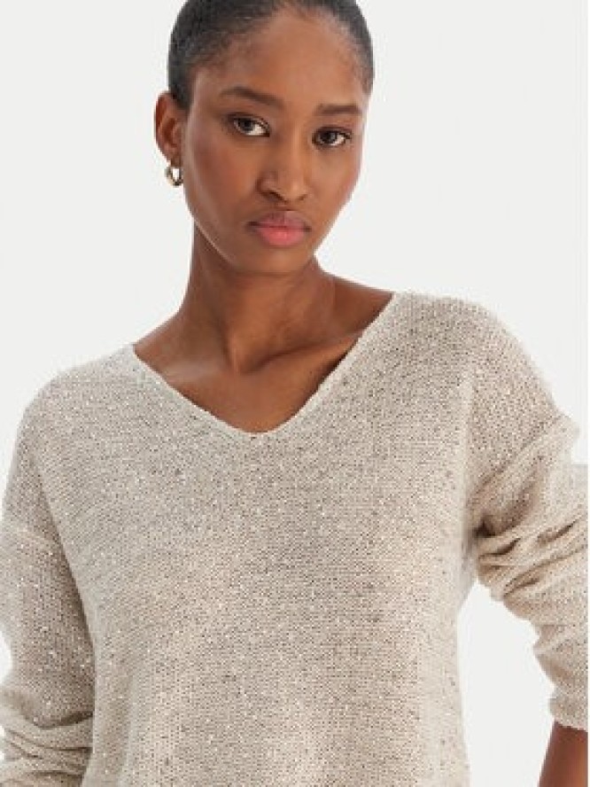 Vero Moda Bluzka Leilani 10318223 Beżowy Loose Fit