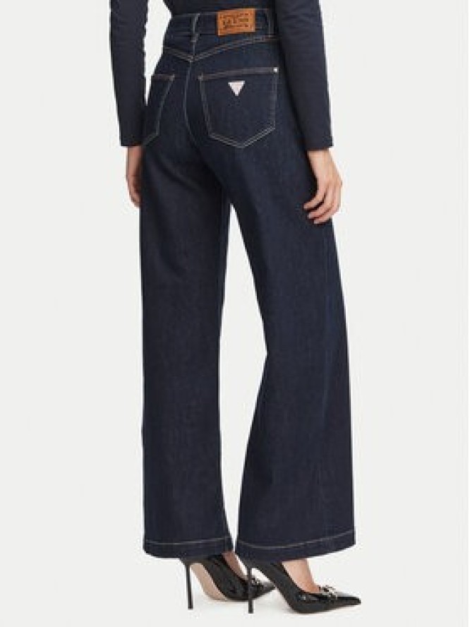Guess Jeansy W6BA1C D2573 Granatowy Wide Leg