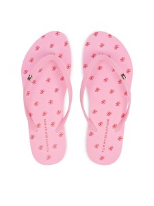 Tommy Hilfiger Japonki Repeat Logo Platform FW0FW09199 Różowy