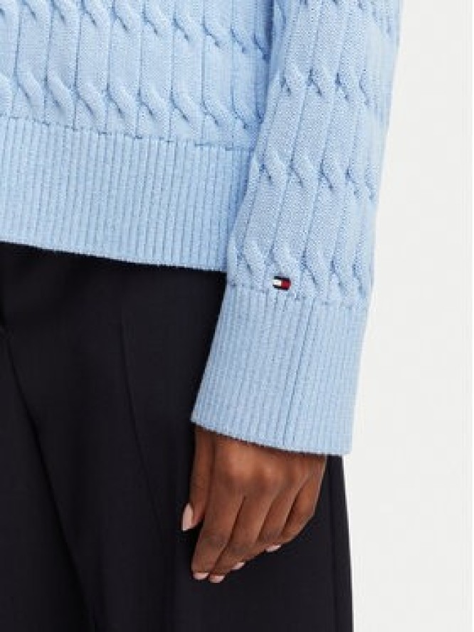 Tommy Hilfiger Kardigan WW0WW50078 Niebieski jasny Relaxed Fit