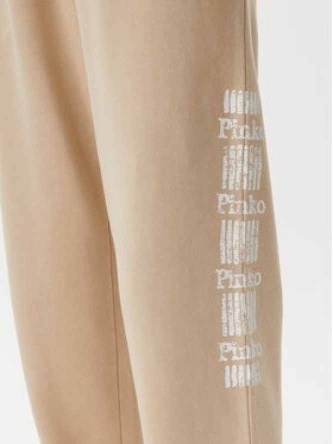 PINKO Spodnie dresowe Plumcake 104790 A2CV Beżowy Regular Fit