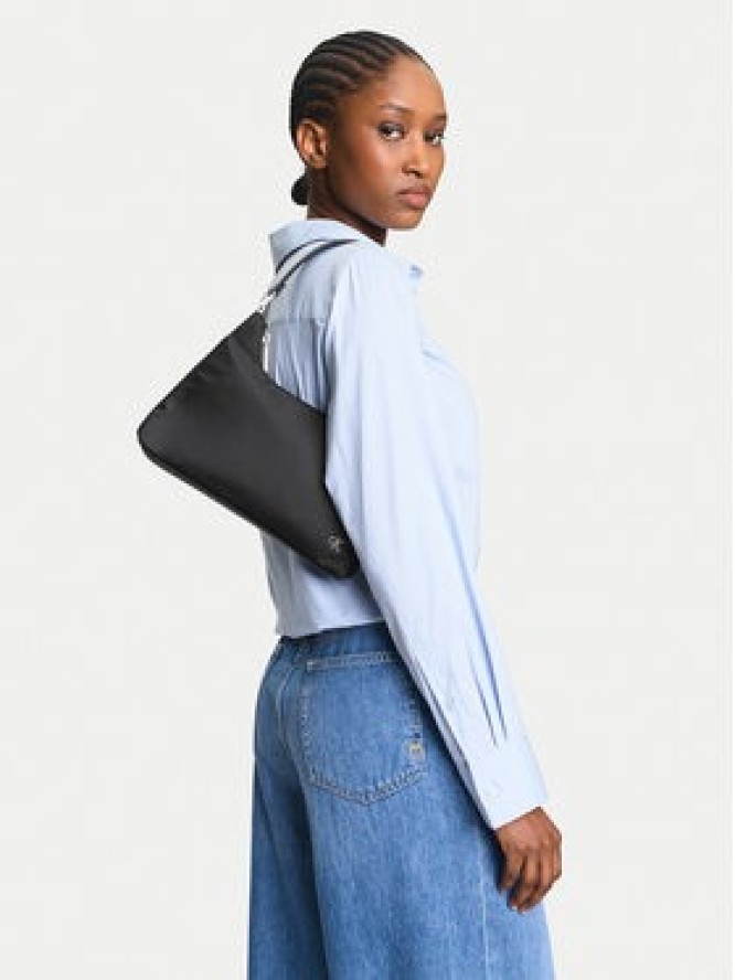 Calvin Klein Jeans Torebka Satin Nylon Small Shoulder Bag LV04K3219G Czarny