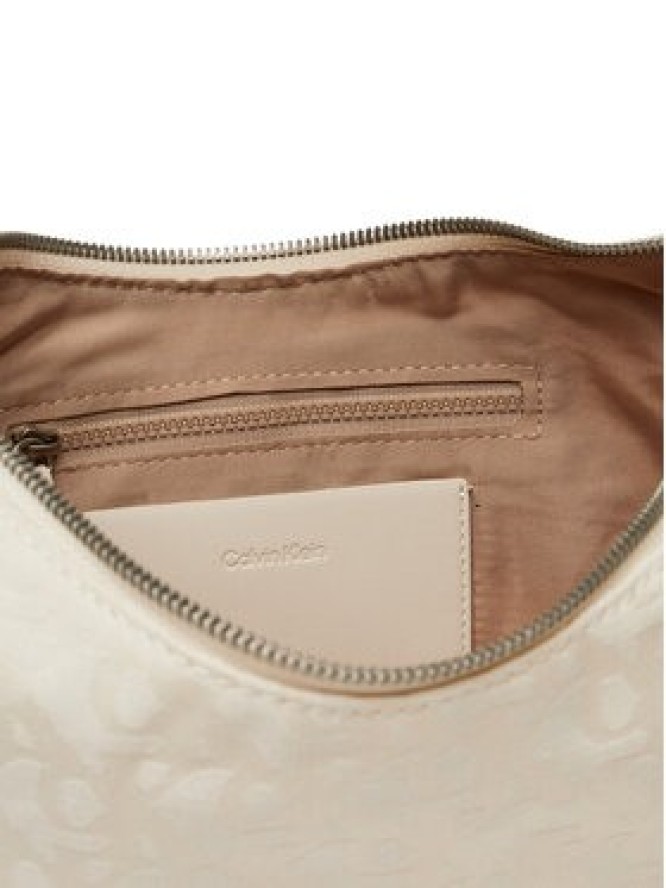 Calvin Klein Torebka Ckj Monogram Pinched Medium Shou LV04F3206G Écru