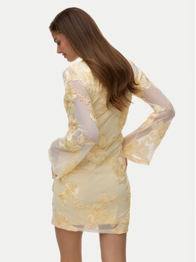 Vero Moda Sukienka koktajlowa Quinn 10348613 Żółty Regular Fit