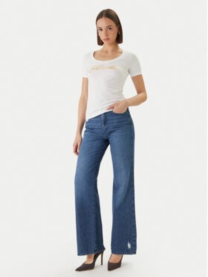 Just Cavalli T-Shirt 80PAHT02 CJ502 Biały Slim Fit