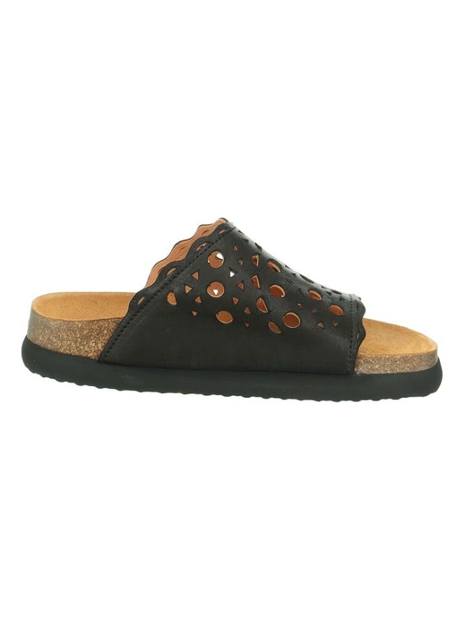 Think! Skórzane klapki w kolorze czarnym rozmiar: 40