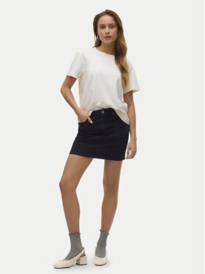 Vero Moda Spódnica jeansowa Tessa 10301536 Czarny Regular Fit