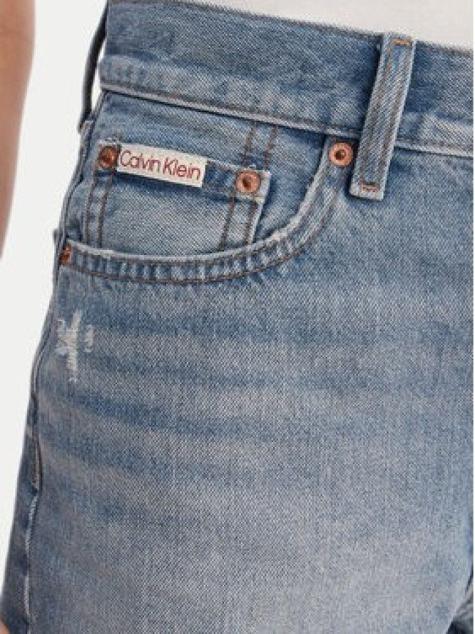 Calvin Klein Jeans Jeansy LV047F717G Biały Straight Fit