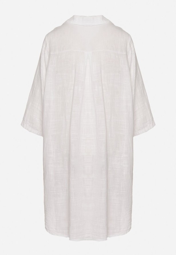 Biała Bawełniana Koszula Oversize Savirise