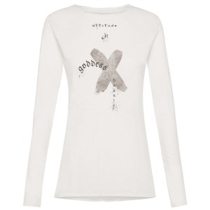 T-Shirt Deha Graficzny Długi Rękaw Damskie