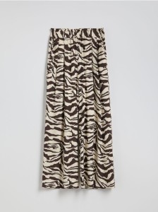 Luźne spodnie z zakładkami - wielobarwny