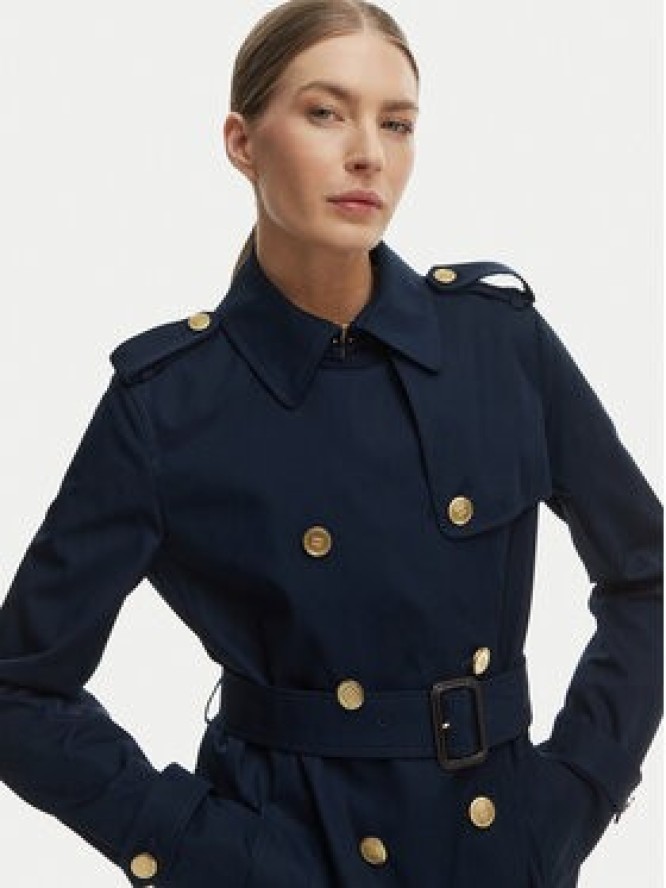 Tommy Hilfiger Trencz WW0WW48873 Granatowy Slim Fit