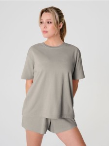 Bluza z krótkim rękawem - beżowy