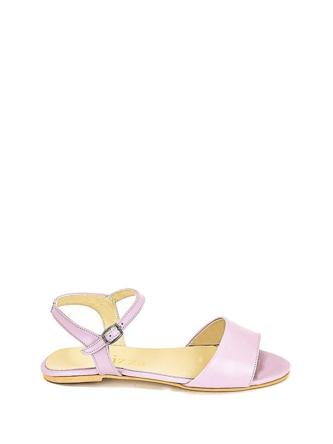 Lizza Shoes Skórzane sandały w kolorze liliowym rozmiar: 42