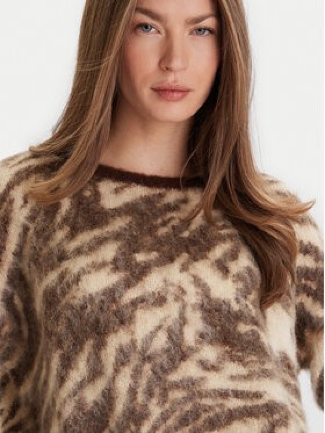 ViCOLO Sweter 55044F Brązowy Regular Fit