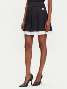 KARL LAGERFELD Spódnica mini A3W12021 Czarny Regular Fit