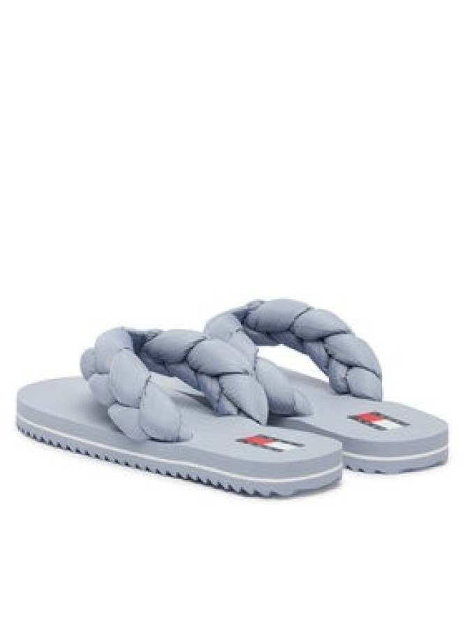 Tommy Jeans Japonki Braided Thong Beach Sandal EN0EN02877 Błękitny