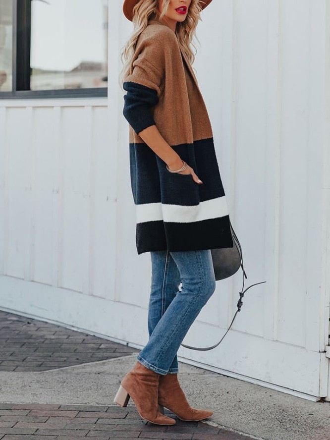 Milan Kiss Kardigan w kolorze jasnobrązowo-czarnym rozmiar: L