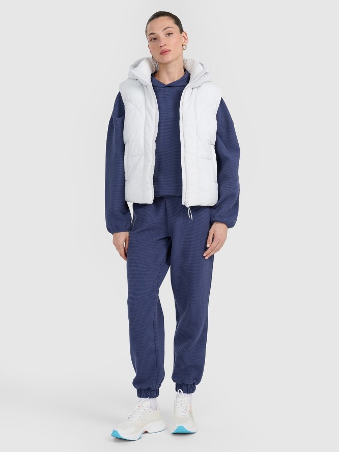 4F Bezrękawnik puchowy z wypełnieniem syntetycznym damski - szary XS